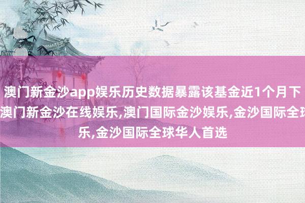 澳门新金沙app娱乐历史数据暴露该基金近1个月下降5.06%-澳门新金沙在线娱乐,澳门国际金沙娱乐,金沙国际全球华人首选